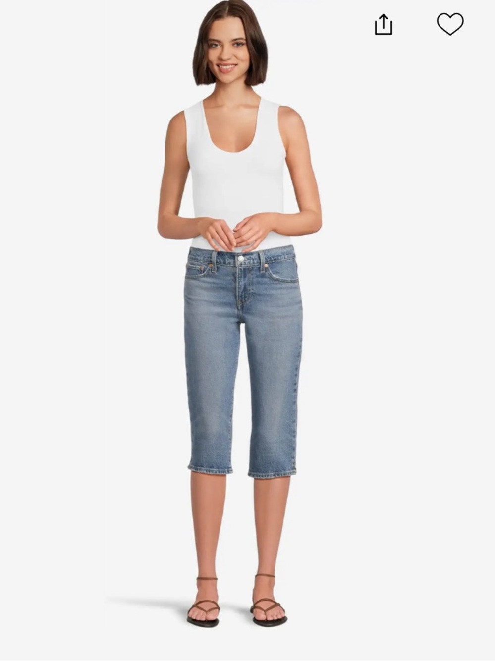 NWT Levis Capri Blue Jeans